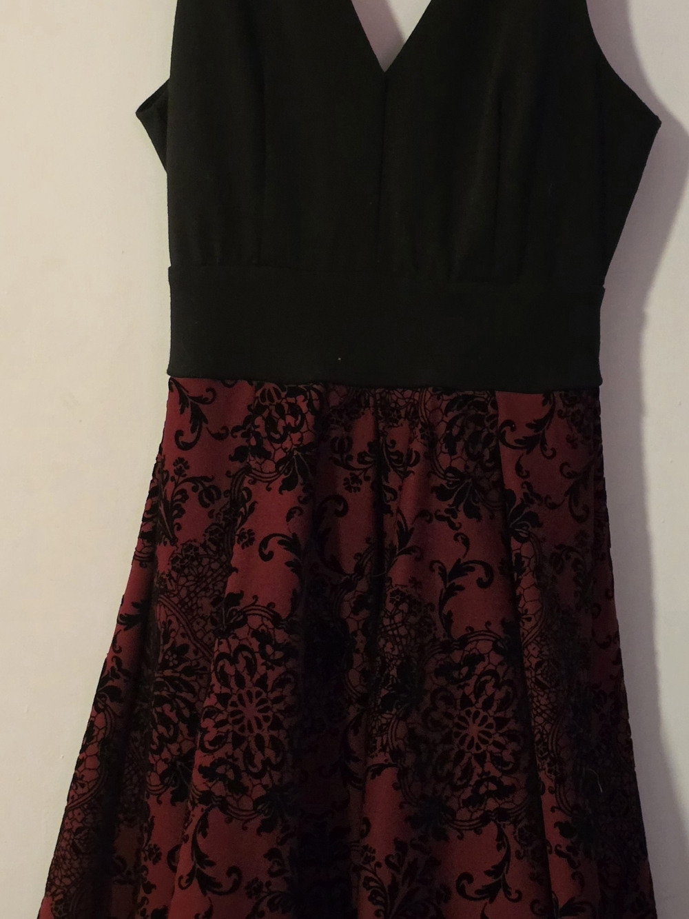 Haute Monde Black & Red A-Line Dress